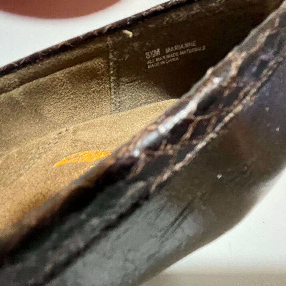 Aerosoles Heelrest Brown Marianne Stack Heel Buckle Oxford Loafer 8-1/2M NOS - Picture 8 of 8